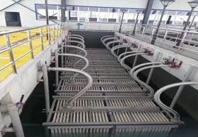 Membrane bioreactor modules inside a treatment basin